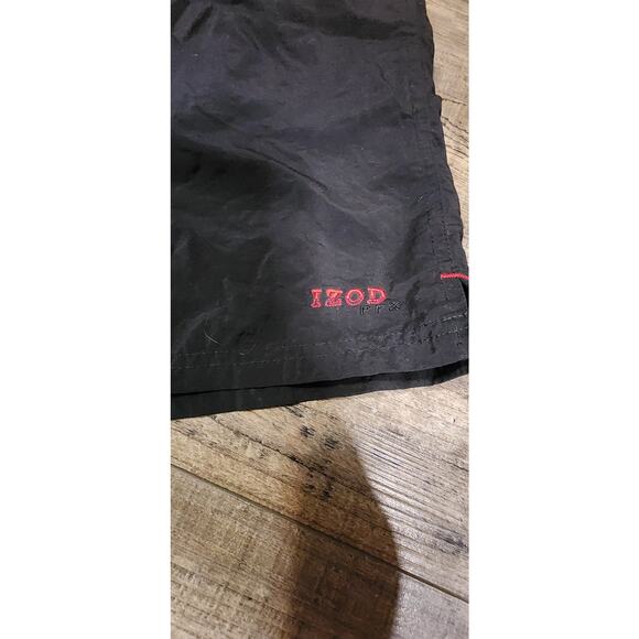 Vintage IZOD PFX Black & Red Nylon Swim Surf Trunks Shorts Mens XL. 2107 - Picture 3 of 7